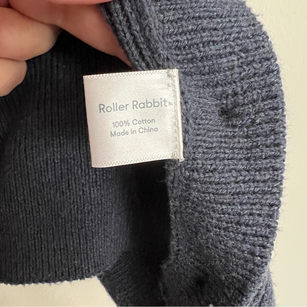 Roller Rabbit Ribbed 100% Cotton Open Cardigan - Picture 5 of 6
